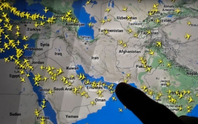 أجواء العراق وغرب إيران وجنوب سوريا تُغلق أمام حركة الطيران