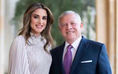 الملكة رانيا تهنئ الملك عبدالله الثاني بذكرى زواجهما الـ33